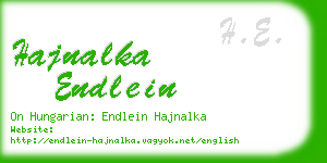 hajnalka endlein business card